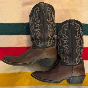 Tony Lama** Men’s 11 EE **Black and Brown Western Boots